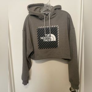 The North Face Cropped pullover hoodie in size XL fits like L